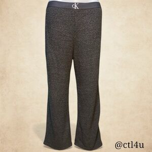 NWT Calvin Klein Sherpa Fleece Lounge Pants XL Gray Cozy Elastic Waist $49 MSRP